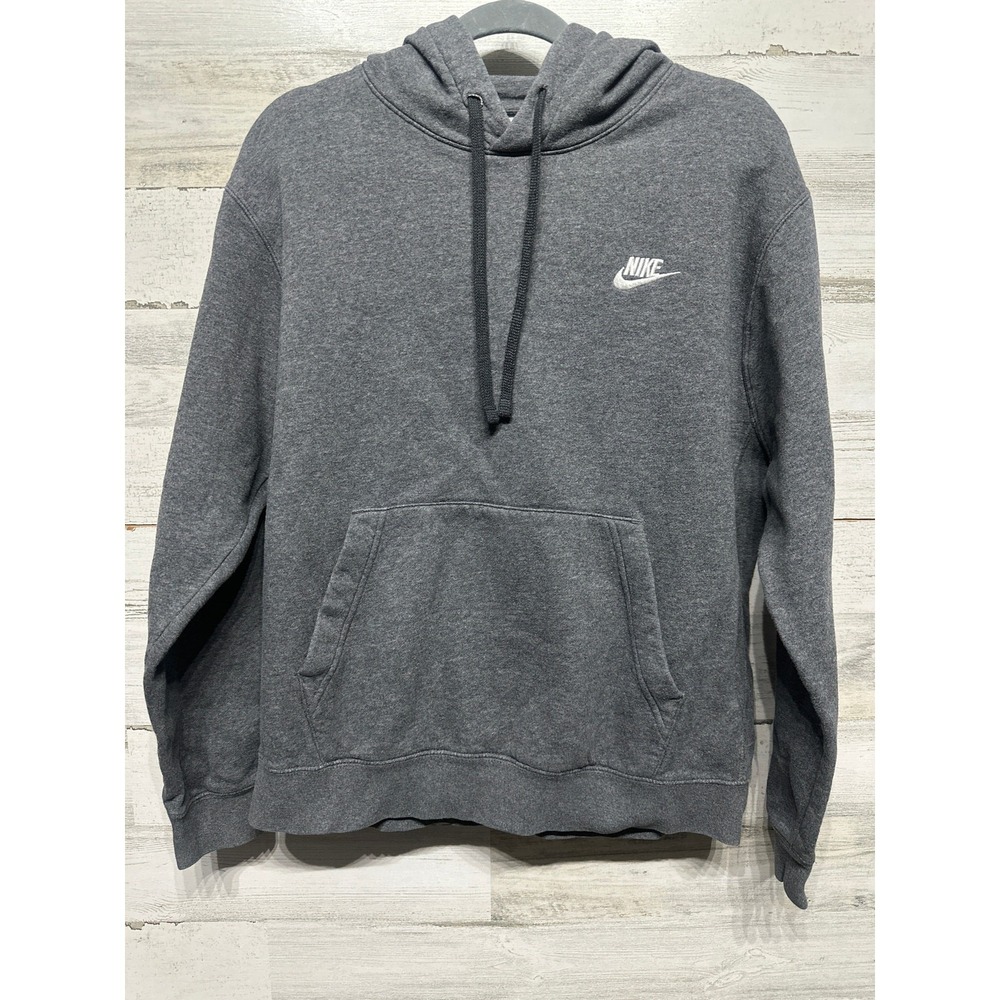 Nike Hoodie Fits Like Adult Small Charcoal Grey‎ Club Fleece Pullover